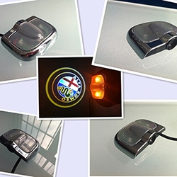 Штатная подсветка дверей с логотипом Hyundai - Хендай - тип 1 - 2 шт